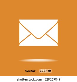 Mail sign icon, vector illustration. Flat design style