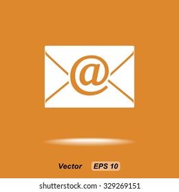 Mail sign icon, vector illustration. Flat design style