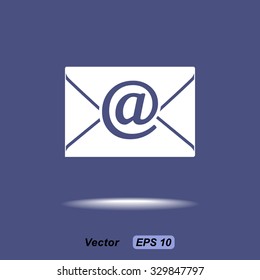 Mail sign icon, vector illustration. Flat design style