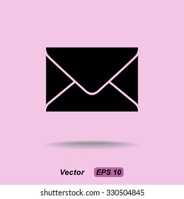 Mail sign icon, vector illustration. Flat design style
