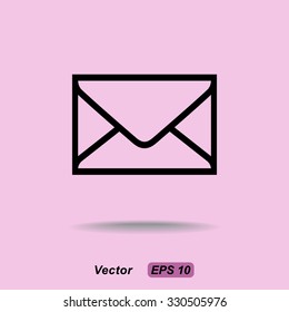 Mail sign icon, vector illustration. Flat design style