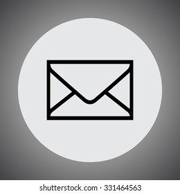 Mail sign icon, vector illustration. Flat design style
