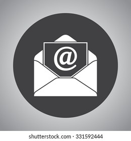 Mail sign icon, vector illustration. Flat design style