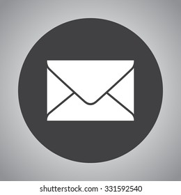 Mail sign icon, vector illustration. Flat design style