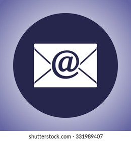 Mail sign icon, vector illustration. Flat design style