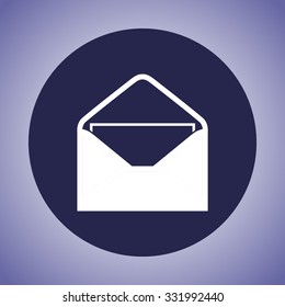 Mail sign icon, vector illustration. Flat design style