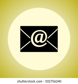 Mail sign icon, vector illustration. Flat design style