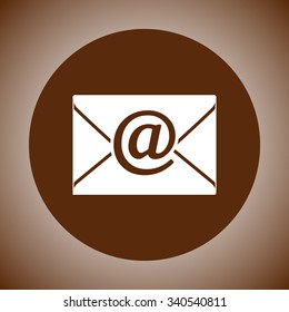Mail sign icon, vector illustration. Flat design style