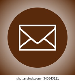 Mail sign icon, vector illustration. Flat design style