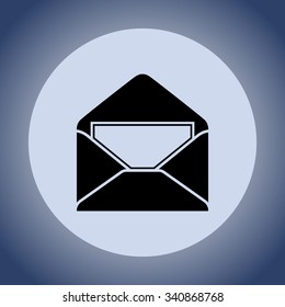 Mail sign icon, vector illustration. Flat design style