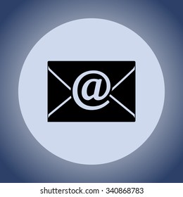Mail sign icon, vector illustration. Flat design style