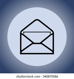 Mail sign icon, vector illustration. Flat design style