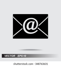 Mail sign icon, vector illustration. Flat design style