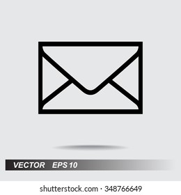 Mail sign icon, vector illustration. Flat design style