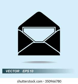 Mail sign icon, vector illustration. Flat design style