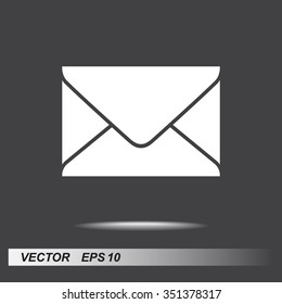 Mail sign icon, vector illustration. Flat design style