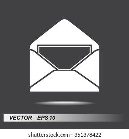 Mail sign icon, vector illustration. Flat design style