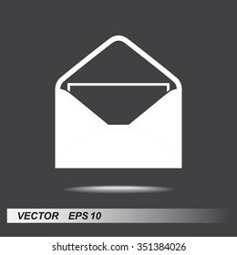 Mail sign icon, vector illustration. Flat design style
