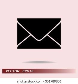 Mail sign icon, vector illustration. Flat design style
