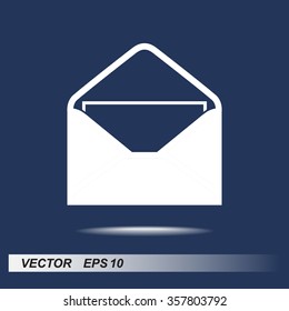 Mail sign icon, vector illustration. Flat design style