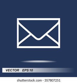 Mail sign icon, vector illustration. Flat design style