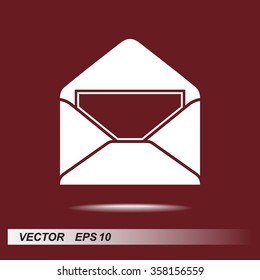 Mail sign icon, vector illustration. Flat design style