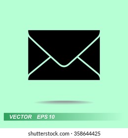 Mail sign icon, vector illustration. Flat design style