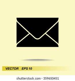 Mail sign icon, vector illustration. Flat design style