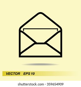 Mail sign icon, vector illustration. Flat design style
