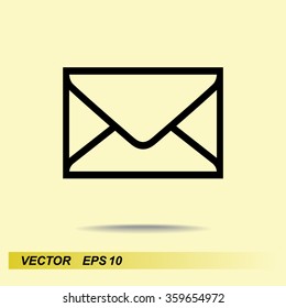 Mail sign icon, vector illustration. Flat design style