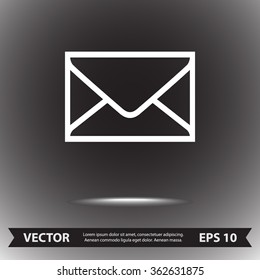 Mail sign icon, vector illustration. Flat design style