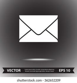Mail sign icon, vector illustration. Flat design style