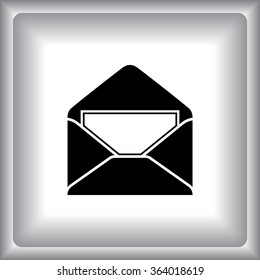 Mail sign icon, vector illustration. Flat design style