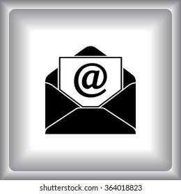 Mail sign icon, vector illustration. Flat design style