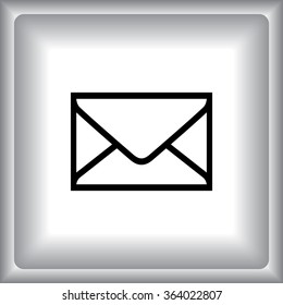 Mail sign icon, vector illustration. Flat design style