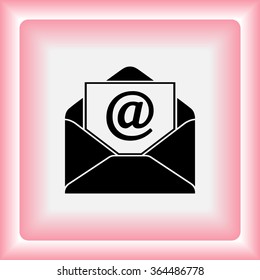 Mail sign icon, vector illustration. Flat design style
