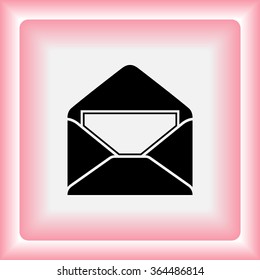 Mail sign icon, vector illustration. Flat design style