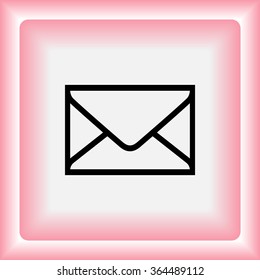 Mail sign icon, vector illustration. Flat design style