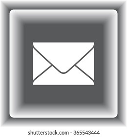 Mail sign icon, vector illustration. Flat design style