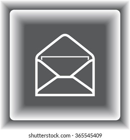 Mail sign icon, vector illustration. Flat design style