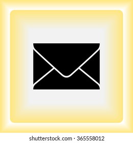 Mail sign icon, vector illustration. Flat design style