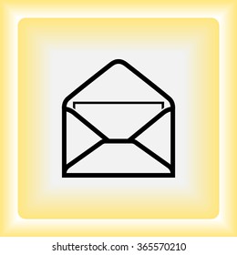 Mail sign icon, vector illustration. Flat design style