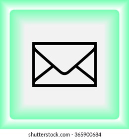 Mail sign icon, vector illustration. Flat design style
