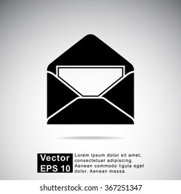 Mail sign icon, vector illustration. Flat design style