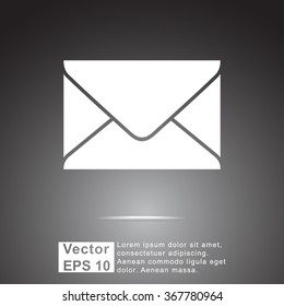 Mail sign icon, vector illustration. Flat design style