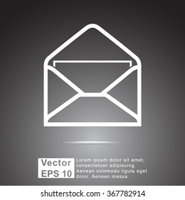 Mail sign icon, vector illustration. Flat design style