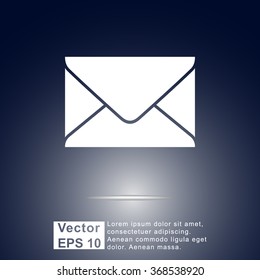 Mail sign icon, vector illustration. Flat design style