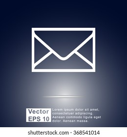 Mail sign icon, vector illustration. Flat design style