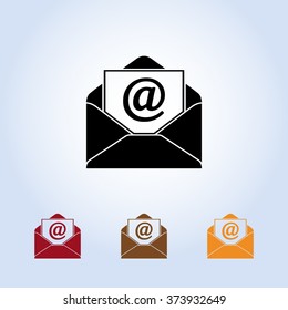 Mail sign icon, vector illustration. Flat design style