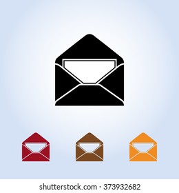 Mail sign icon, vector illustration. Flat design style